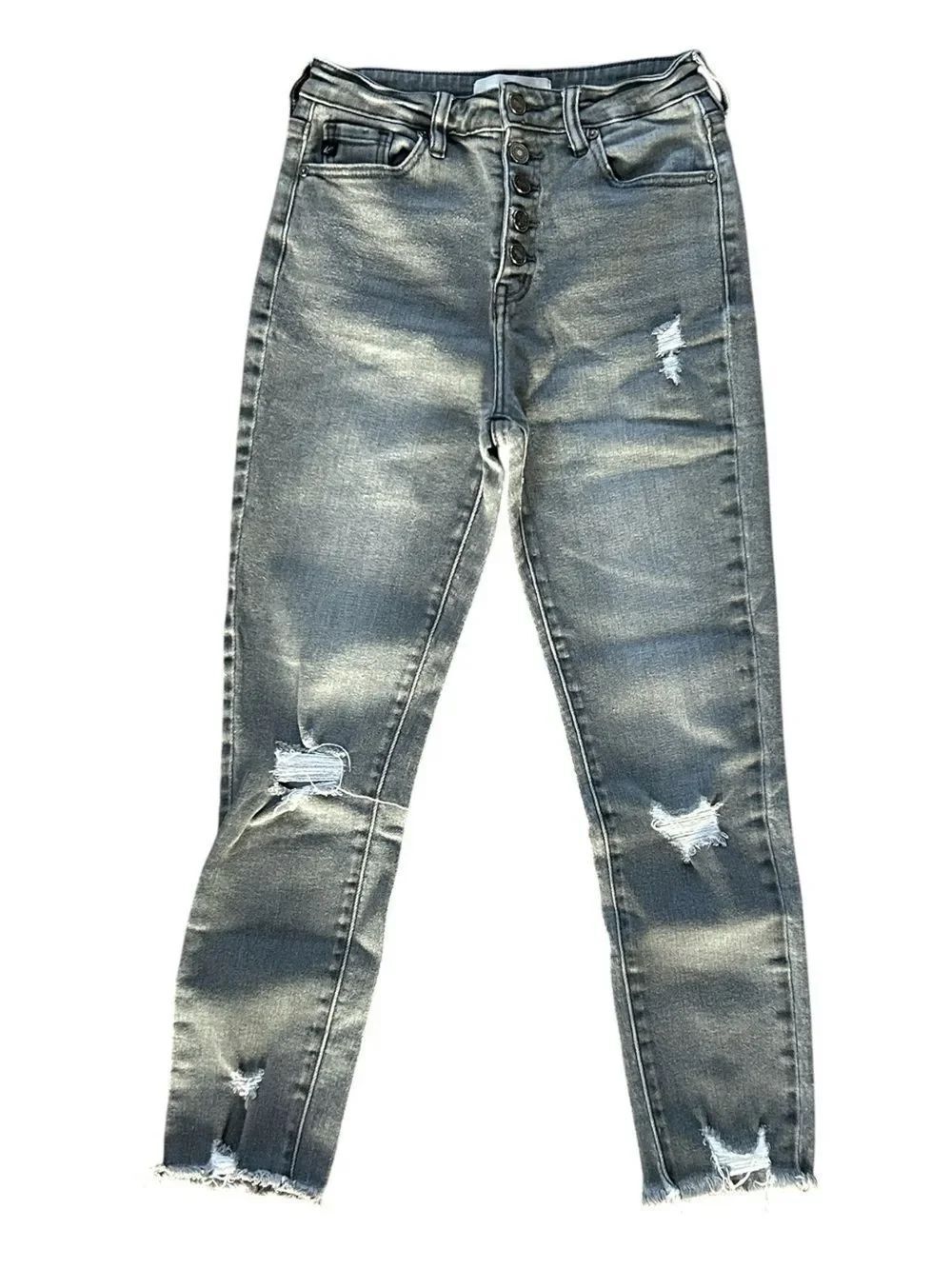 KanCan Charcoal Grey High Rise Skinny Ankle/Capri Jeans